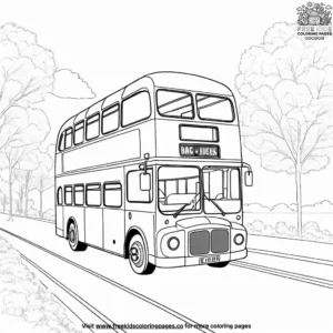 Double decker bus coloring pages