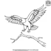 Eagle Landing on a Branch Coloring Pages