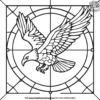 Eagle Stained Glass Coloring Pages