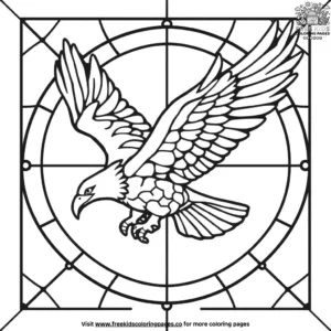 Eagle stained glass coloring pages