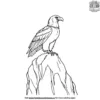 Eagle on a Cliff Coloring Pages