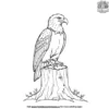 Eagle on a Tree Stump Coloring Pages