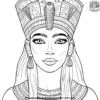 Egyptian Princess with a Gold Crown Coloring Pages