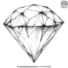 Elegant Diamond Crystal Coloring Pages