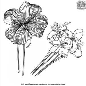 Elegant Hair Clips Coloring Pages