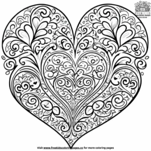 Elegant love coloring pages