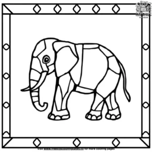 Elephant Stained Glass Pages