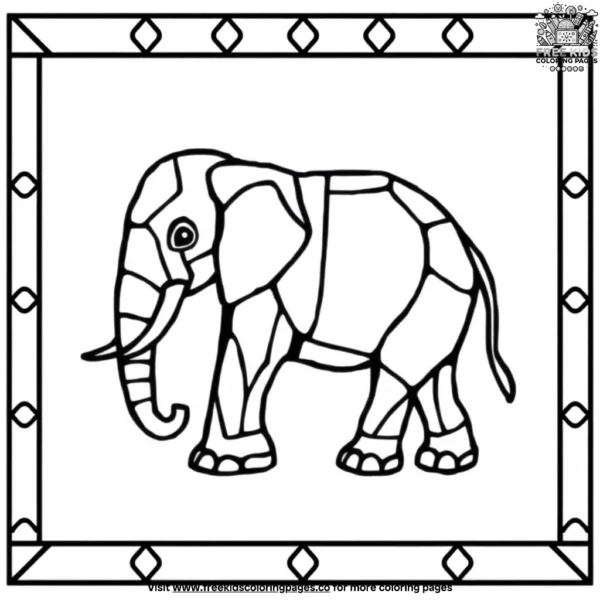 Elephant stained glass pages