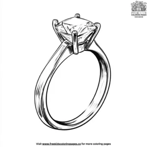 Engagement Ring Coloring Pages