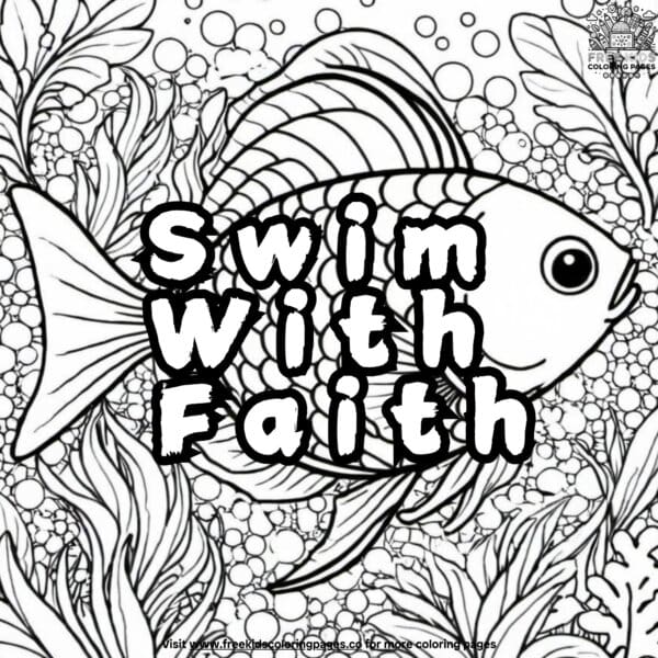 Faithful fish coloring pages