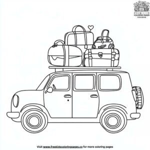 Family Car Adventure Ready Coloring Pages