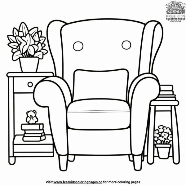 Family’s favorite armchair coloring pages