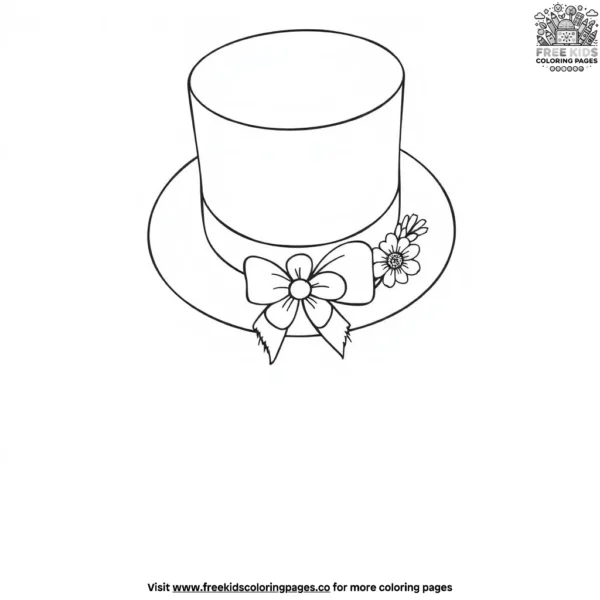 Fancy hat coloring pages