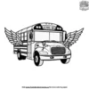 Fantasy School Bus Coloring Pages