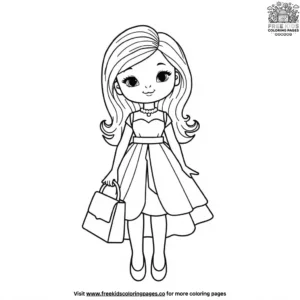 Fashion Doll with a Purse Coloring Pages