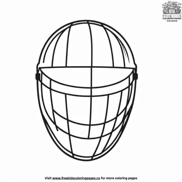 Fencing mask coloring pages