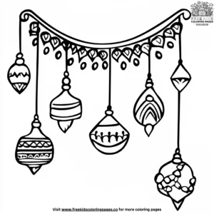 Festive Diwali Toran Decorations Coloring Pages