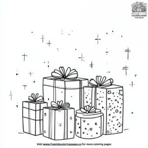 Festive Ramadan Gift Boxes Coloring Pages