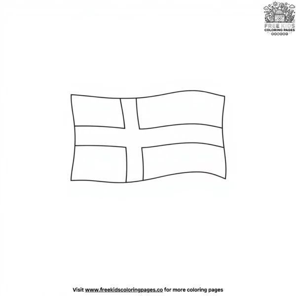 Finnish flag coloring pages