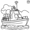 Fire Rescue Boat Coloring Pages