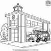 Fire Station Coloring Pages