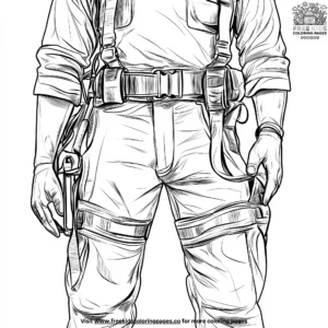 Firefighter Belt Coloring Pages