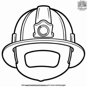 Firefighter Helmet Coloring Pages