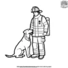 Firefighter Rescue Dog Coloring Pages