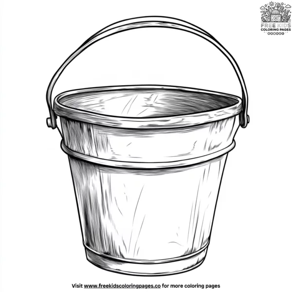 Firefighter water bucket coloring pages