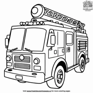 Firetruck Vehicle Coloring Pages