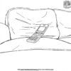 Flip Phone on a Couch Coloring Pages