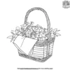 Flower Basket Coloring Pages