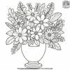 Flower Vase on the Table Coloring Pages