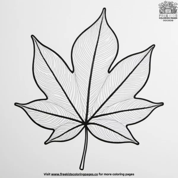 Flowing leaf zentangle coloring pages