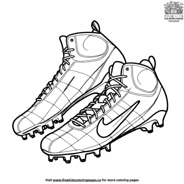 Football cleats coloring pages