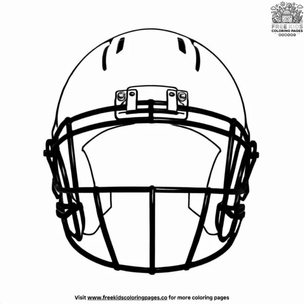 Football helmet coloring pages