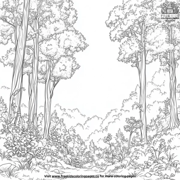 Forest spirit coloring pages