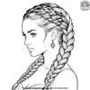 French Braid Coloring Pages