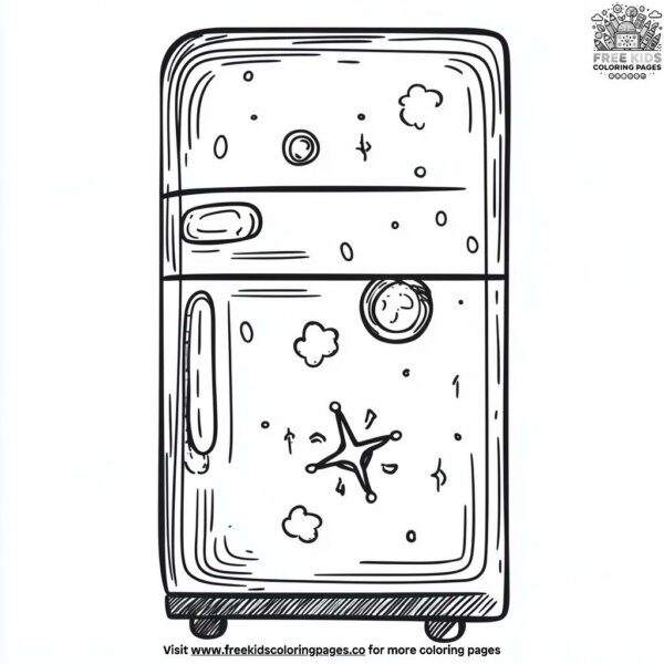 Fridge full of magnets coloring pages