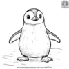 Friendly Penguin Coloring Pages