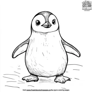 Friendly Penguin Coloring Pages