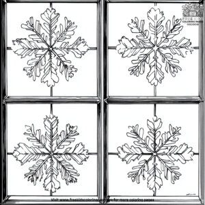 Frosty Window Pane Coloring Pages