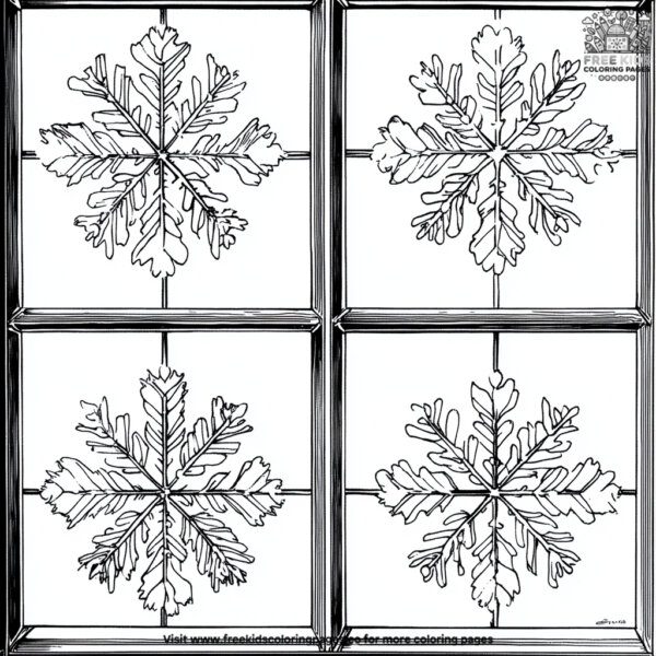 Frosty window pane coloring pages