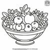 Fruit Bowl Centerpiece Coloring Pages