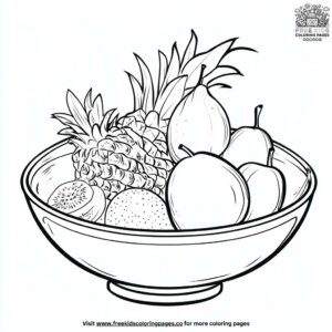 Fruit Bowls for Iftar Coloring Pages