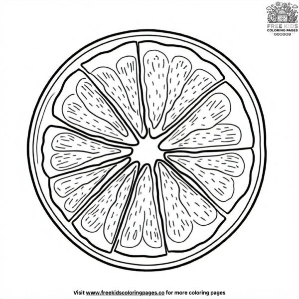 Fruit slice coloring pages