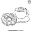 Fun Coffee and Donuts Coloring Pages