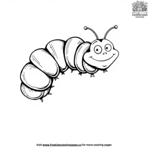 Funny Caterpillar Coloring Pages