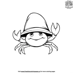 Funny Crab Coloring Pages