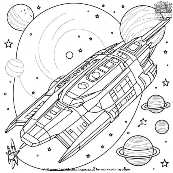 Future ship coloring pages